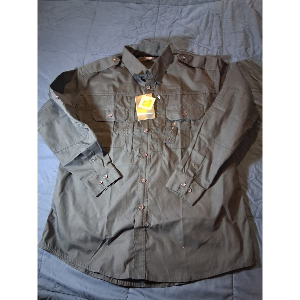 Propper Men Tactical Shirt Long Sleeve Teflon Military Uniform Button Up Large